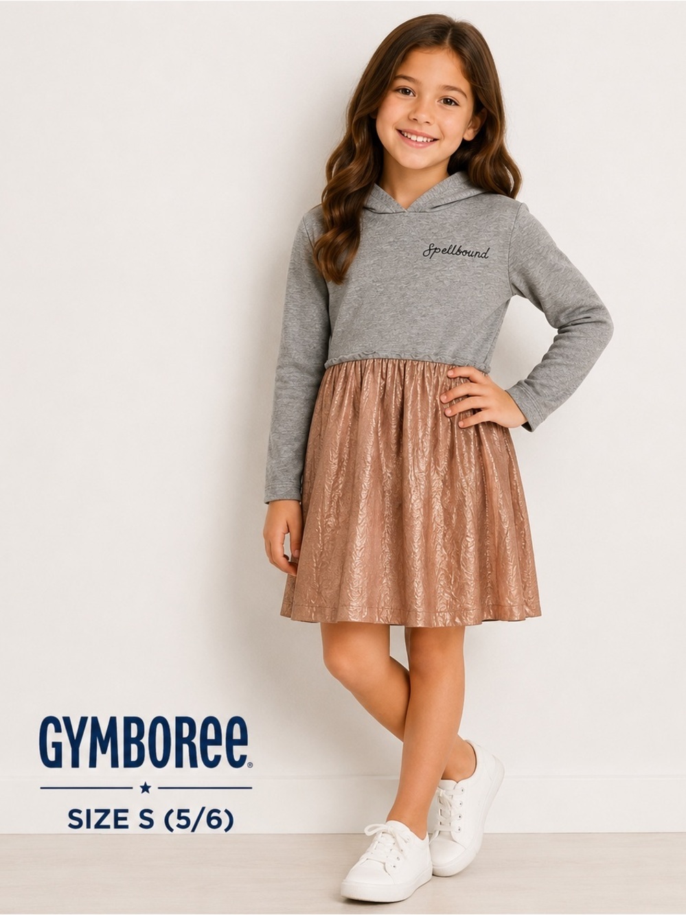 GYMBOREE little girls casual hoodie -dress/size S